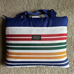 Pendleton Blue and Multicolor Striped Laptop Bag